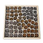 66 artisanal chocolate truffles on a glass platter from eCondolence.com