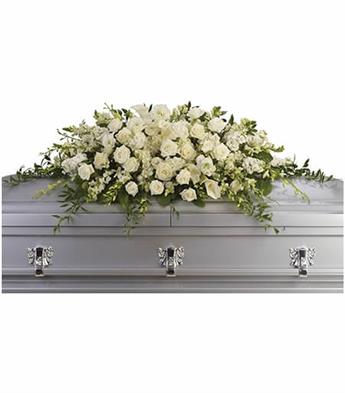 Sympathy Flowers - Casket Spray - Peaceful Condolences Casket Spray