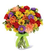 Sympathy Flowers - Elegant Vases - Sunkissed Condolence Bouquet
