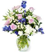 Sympathy Flowers - Elegant Vases - Peaceful Pastel Condolences Arrangement