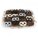 24 gourmet double dipped chocolate pretzels with premium toppings from eCondolence.com